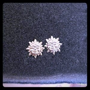 Silver sunshine studs